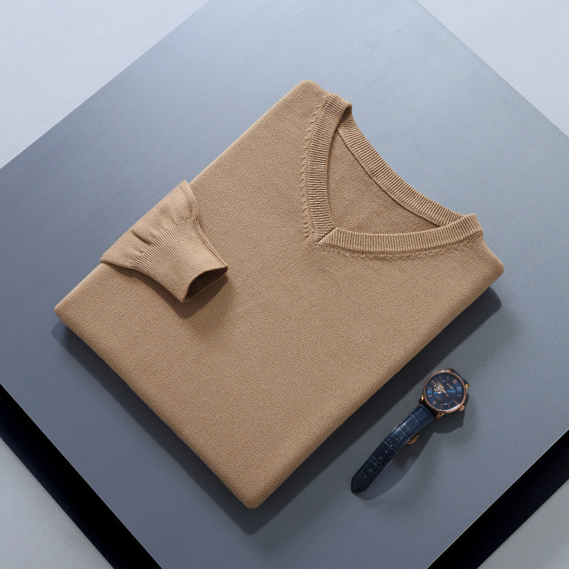 V-neck sweater men winter