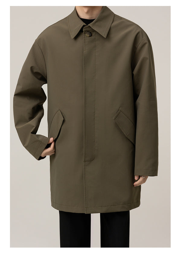 Mid-length Men's Duster Casual Loose Jacket