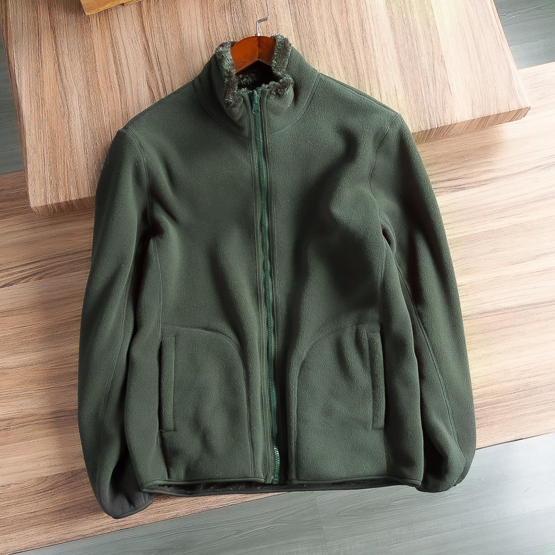 Outdoor Coral Fleece Double-sided Fleece Hooded Jacket