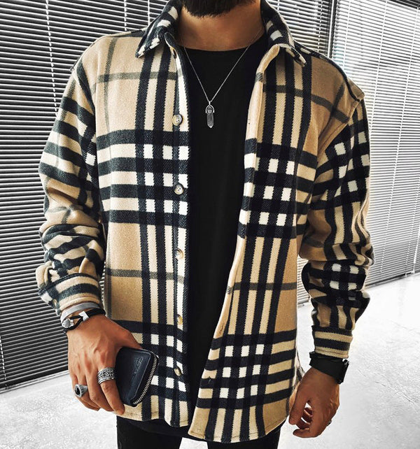 Long-sleeved Plaid Long-sleeved Shirt