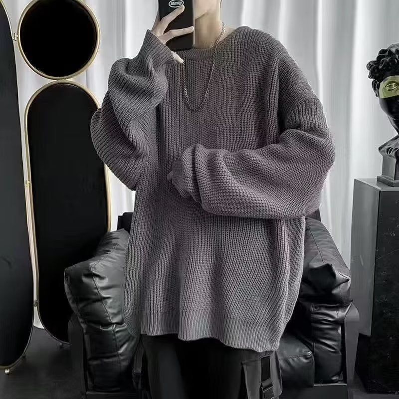 Loose Casual Retro Crew Neck Sweater