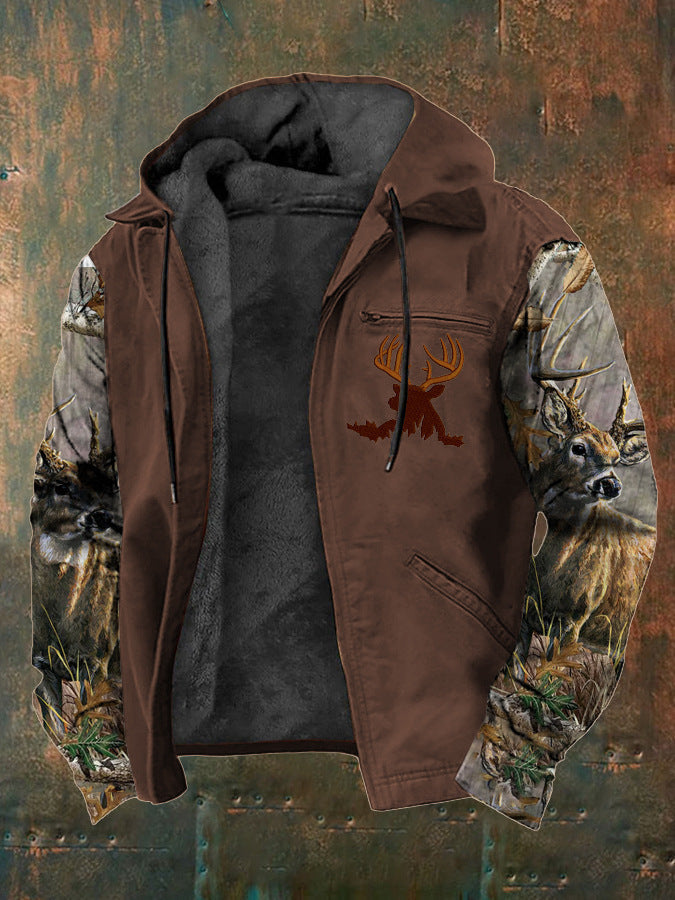 Fleece-lined Thick Winter Thick Velvet Cotton-padded Jacket With Pockets