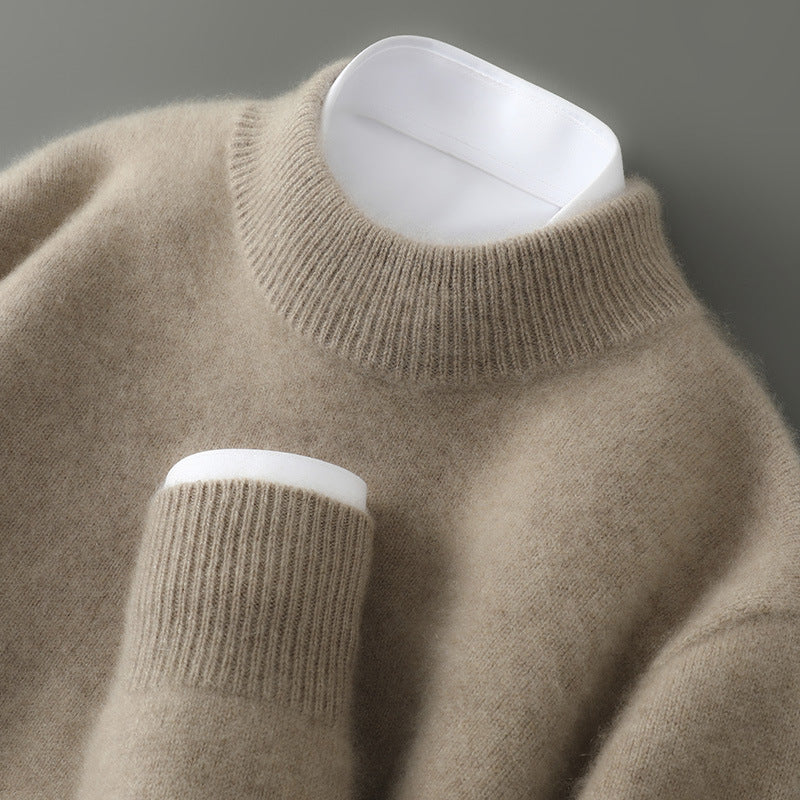 Men's Half-high Collar Thickened Loose Pullover sweater