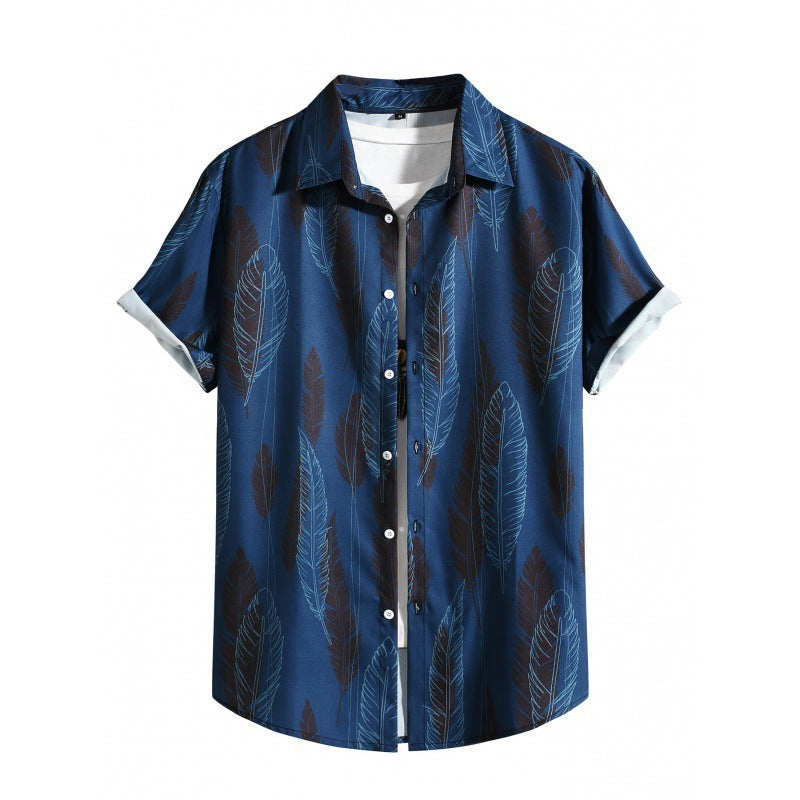 Men's Casual Short Sleeve Loose Beach Shirt