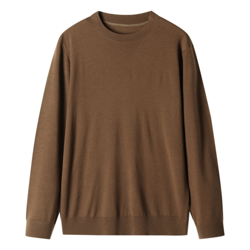 Wool Mulberry Silk Men's Knitted Long Sleeve sweater