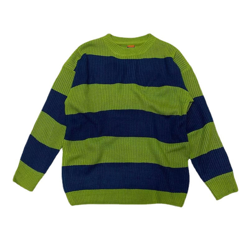 Striped Loose And Lazy Style Sweater