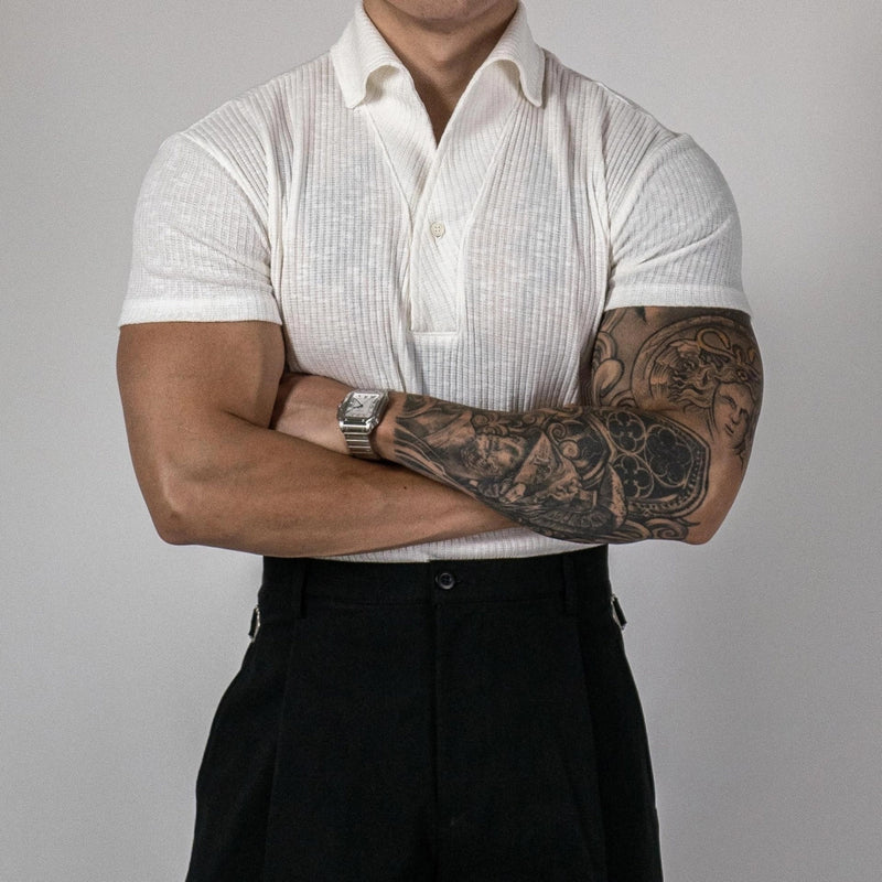 Thread Short-sleeved Polo Shirt