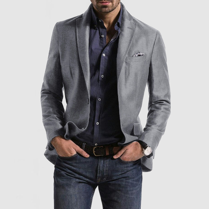 Spring Casual Printed Double Button Suit