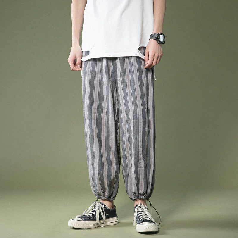 Thin High Waist Straight Lantern Harem Pants