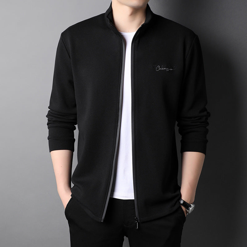 Fashion Trend Stand Collar Embroidered Sports Men's Jacket
