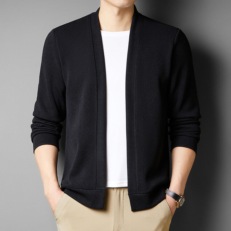 Two-piece Men's Long-sleeved Knitted Cardigan sweater