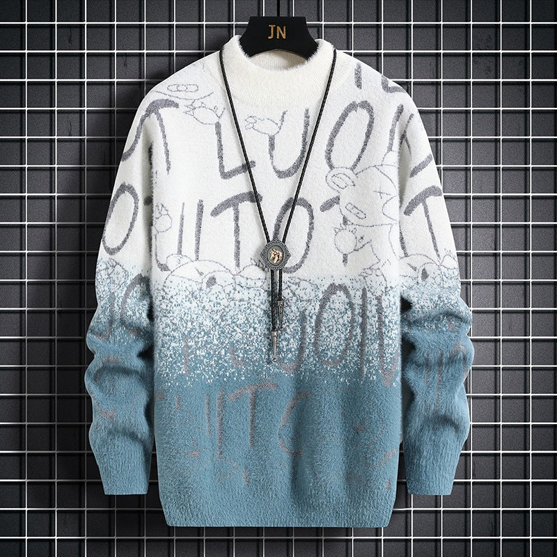 Mink Fur Fleece-lined Thickened Bottoming Shirt