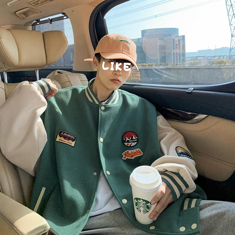 Retro All-match Handsome baseball Jacket