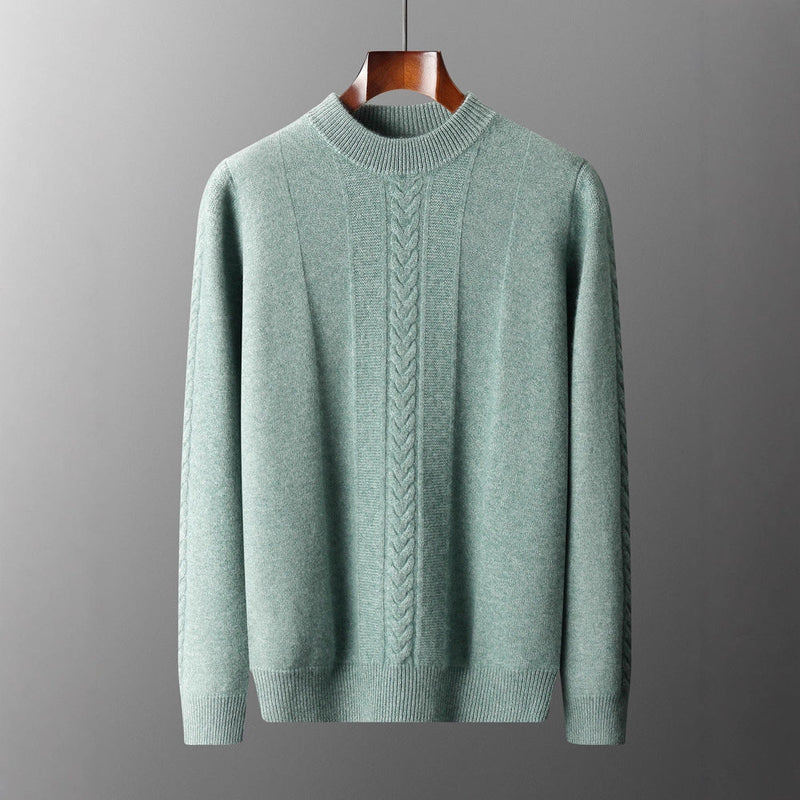Half Collar Cashmere Men's Long Sleeve Sweater