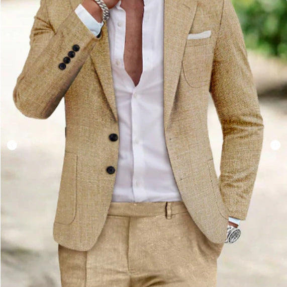 Two-piece Digital Printing With Two Buttons Suit