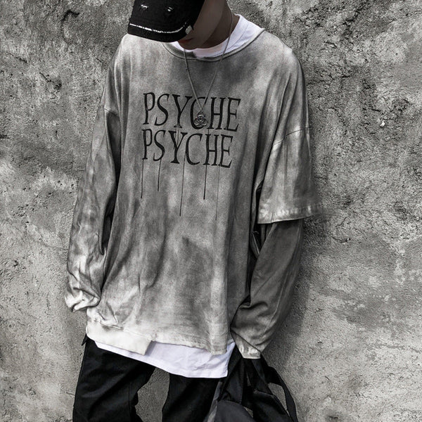 High Street Fashion Distressed Dirty Color Thin Sweater