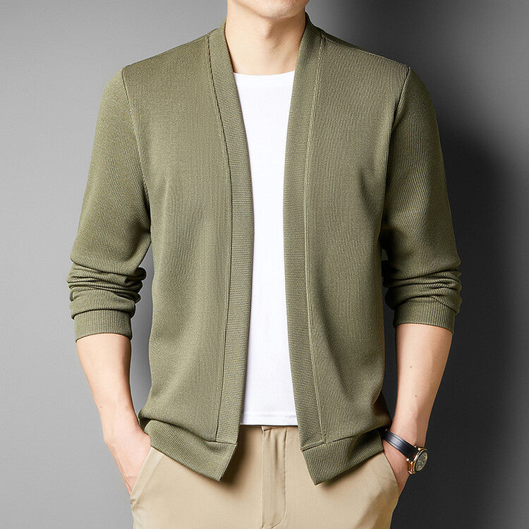 Two-piece Men's Long-sleeved Knitted Cardigan sweater