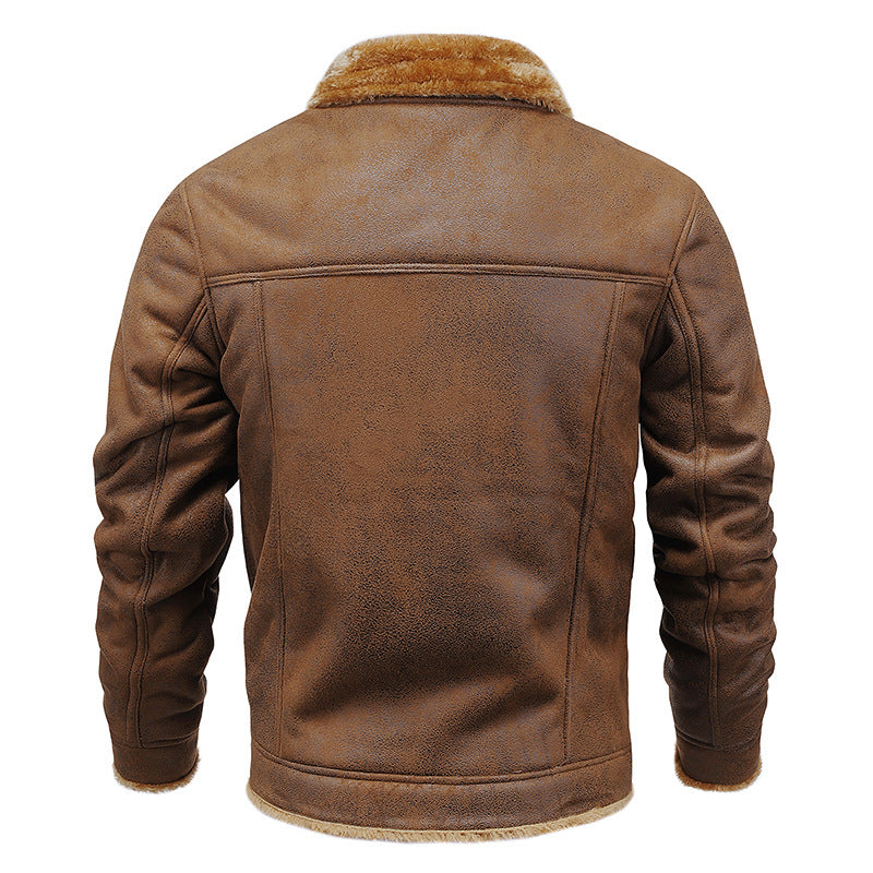 Fleece Lapel Warm And Windproof jacket Men