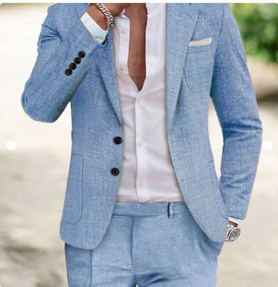 Two-piece Digital Printing With Two Buttons Suit