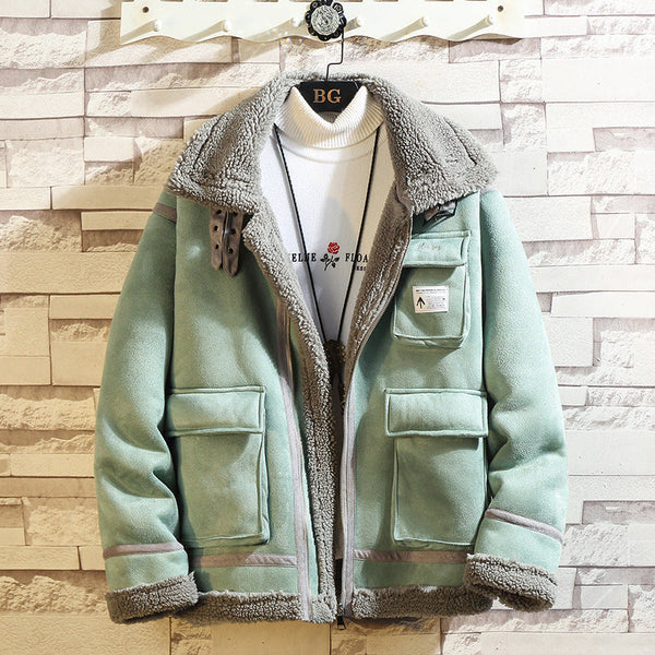 Lamb Wool Casual Men's Cotton Coat