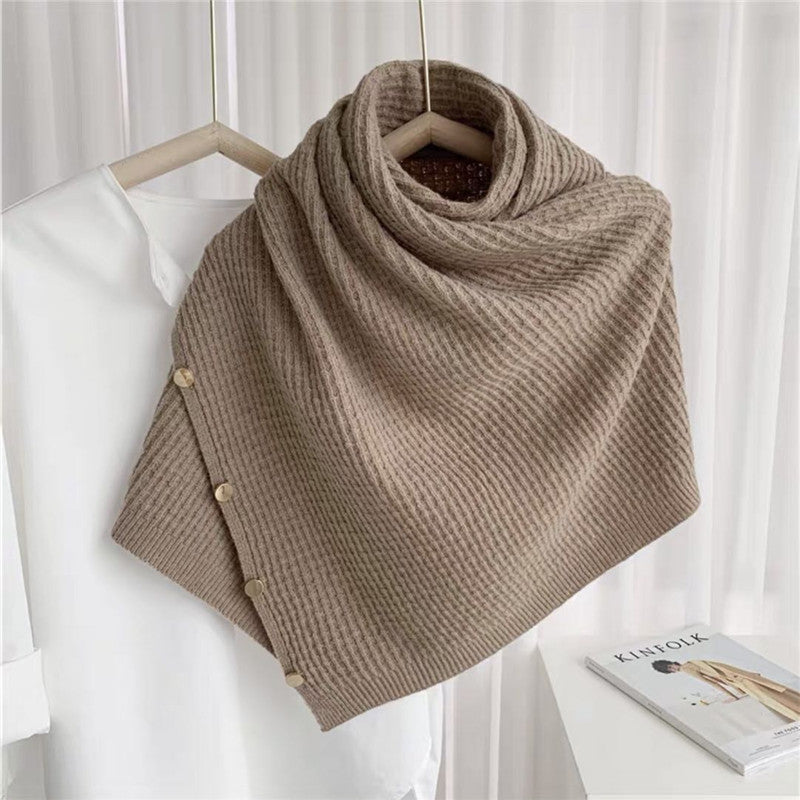 Cashmere Snood Cape Sleeveless Waistcoat