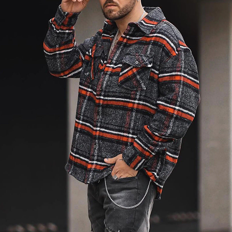 Men's Casual Plaid Jacket
