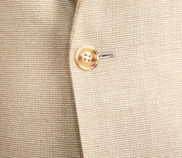 Commuter Cotton And Linen Textured Single-breasted Suit British Breathable blazer
