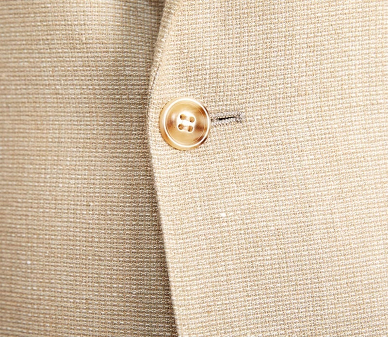 Commuter Cotton And Linen Textured Single-breasted Suit British Breathable blazer