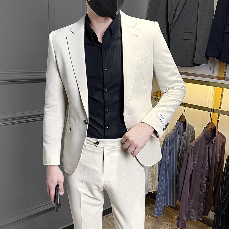 Men's Korean-style Slim Fit Business Casual Suit