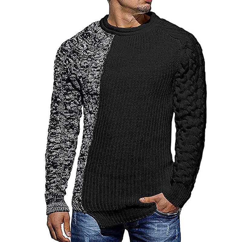 Sweater Men's Solid Color Round Neck
