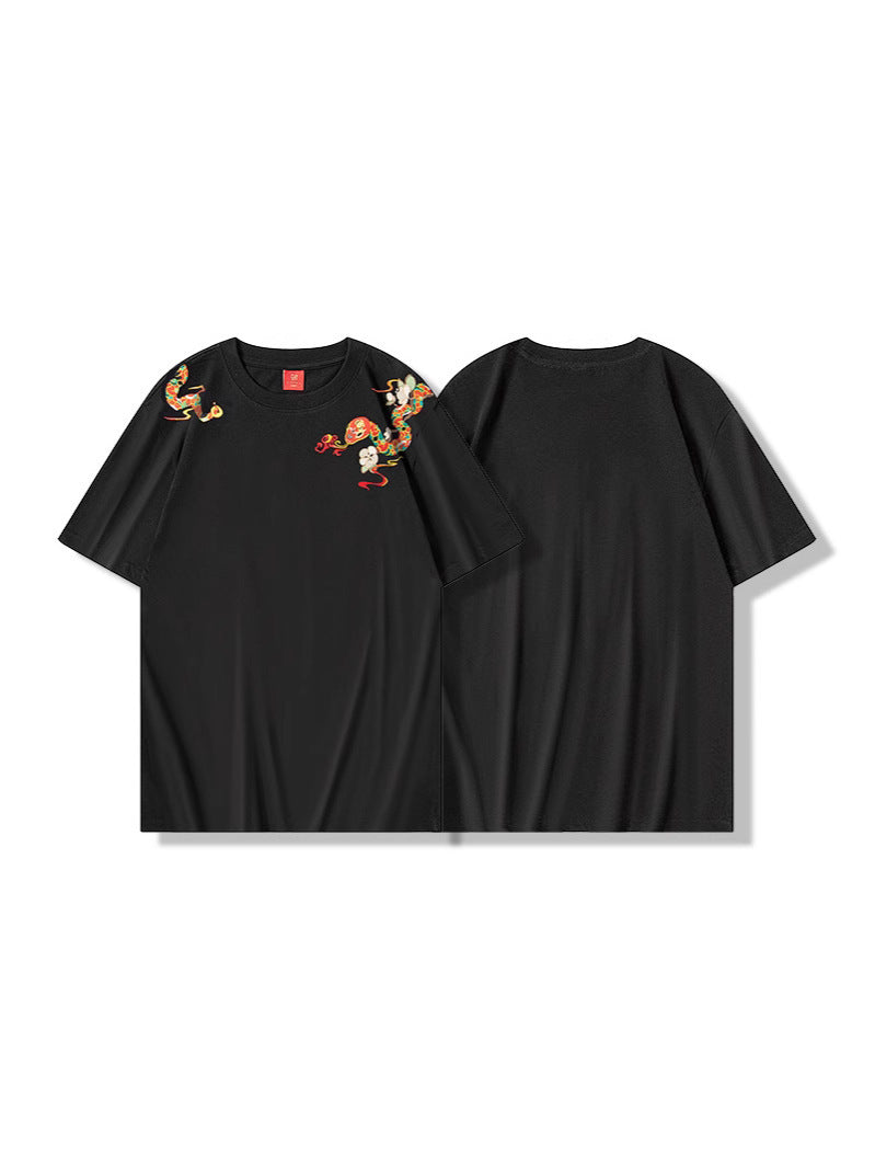 Loose Embroidered Crew Neck Short Sleeve t-shirt