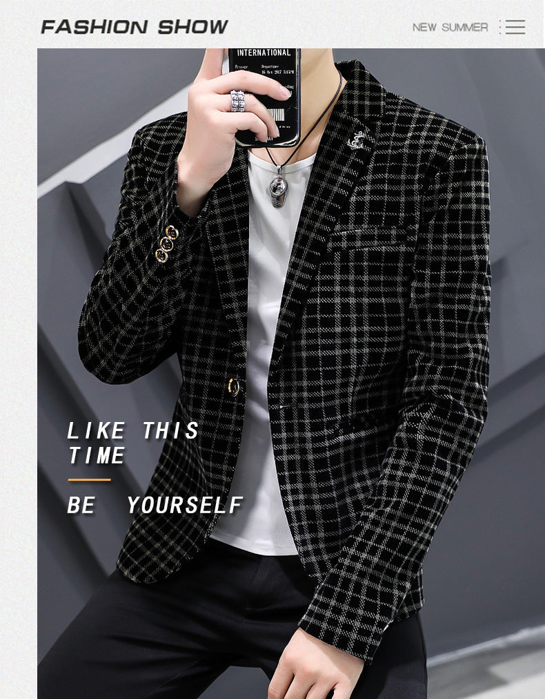Men's Corduroy Suit Slim Jacket