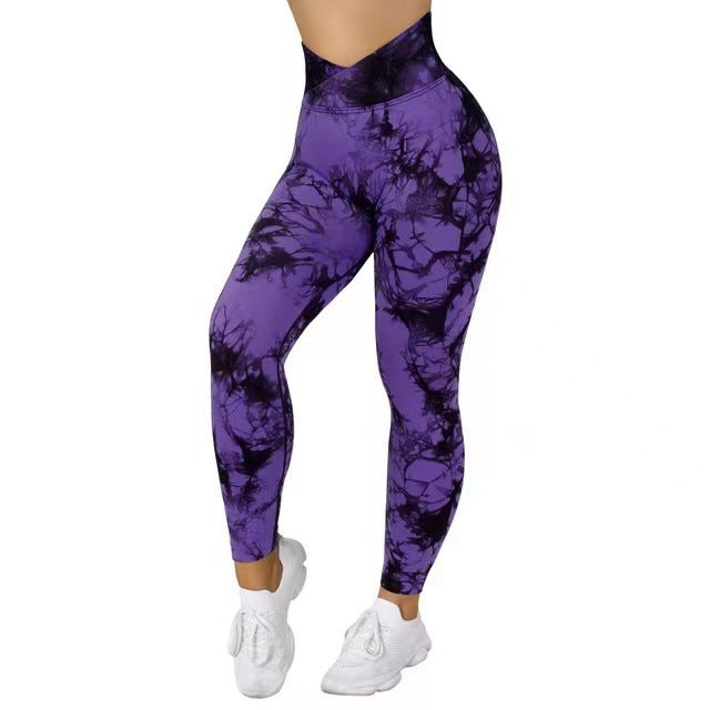 Tie Dye Leggings Women Yoga Pants Push Up Sport Fitness Running Gym Leggings