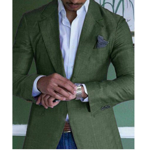 Men's Casual Slim Spring Striped Suit Jacket