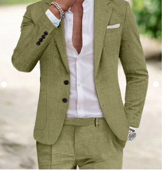 Two-piece Digital Printing With Two Buttons Suit