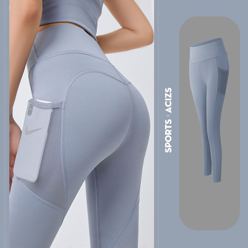 Yoga Pant With Pocket Women Leggings Tummy Control Jogging Tight Fitness Pants