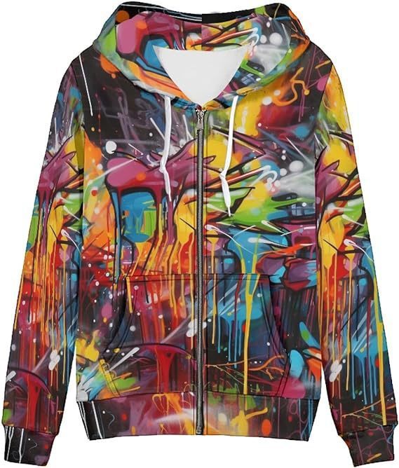 Men's And Women's 3D Painted Printed Zipper hoodie