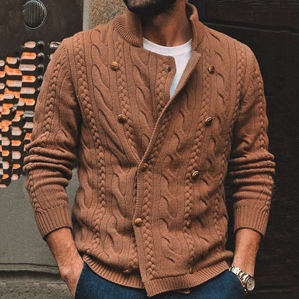 Long Sleeve Double Breasted Cardigan Sweater