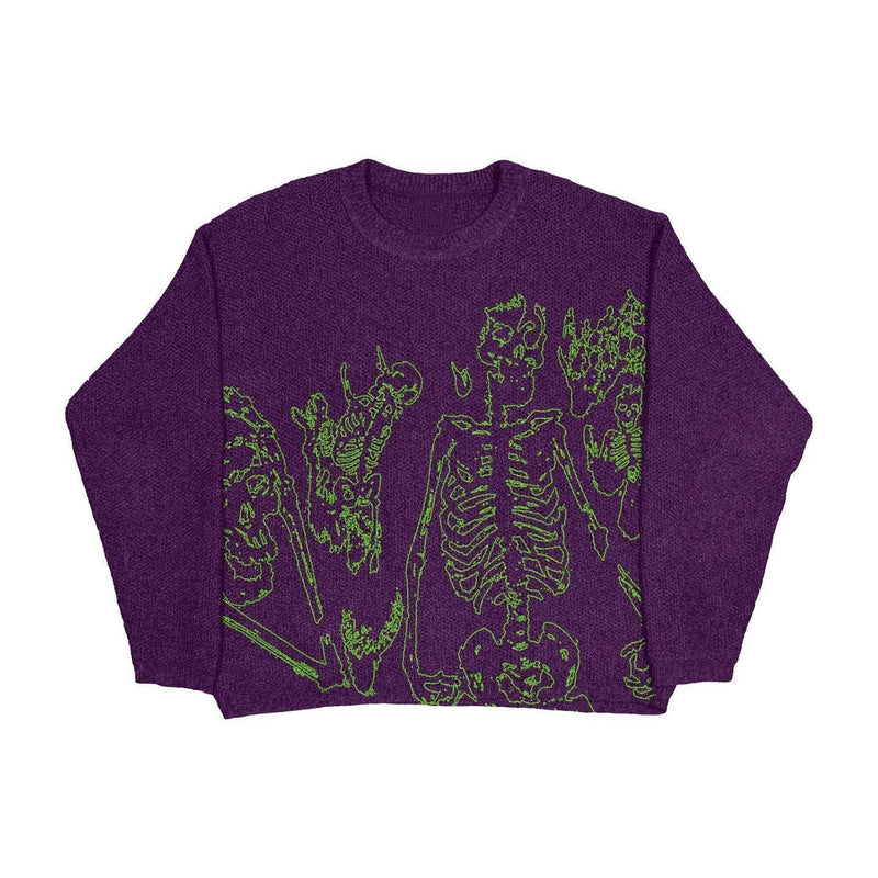Men's Creative Pattern Printing Loose Casual Sweater