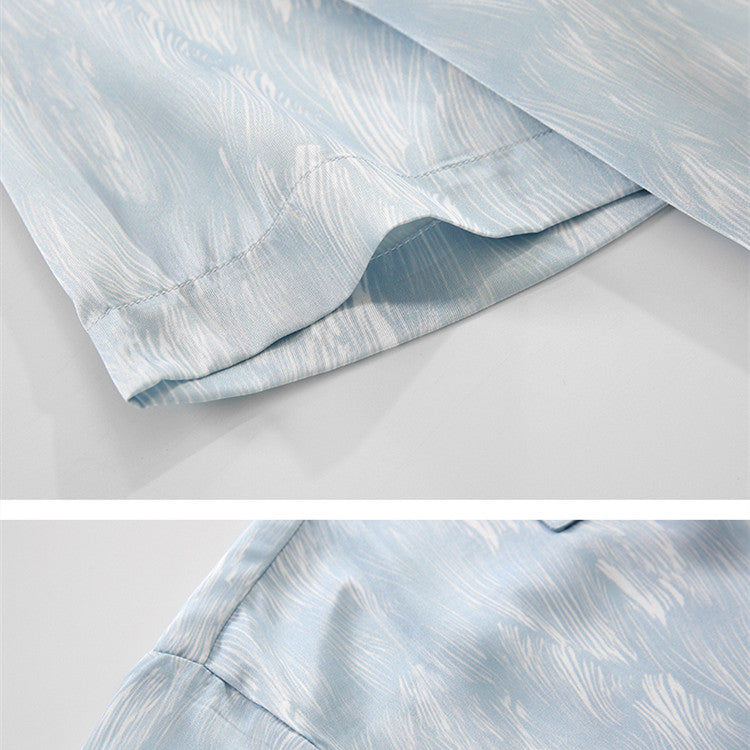 Men's Floral Full Print Short Sleeve Shirt