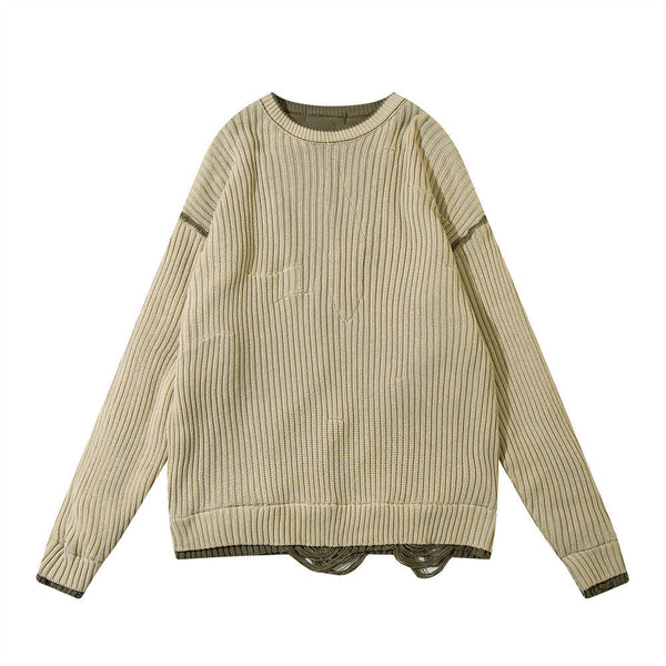 Relaxed Slouchy Round Neck Long Sleeve Sweater