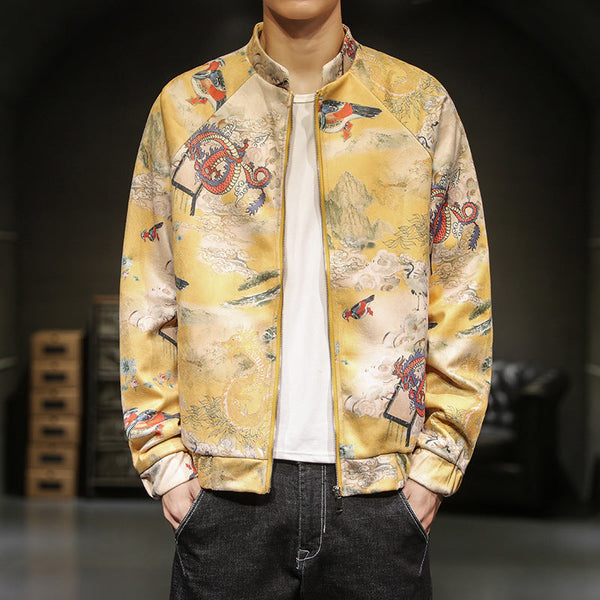 Handsome All-match Baseball Uniform Jacket Men