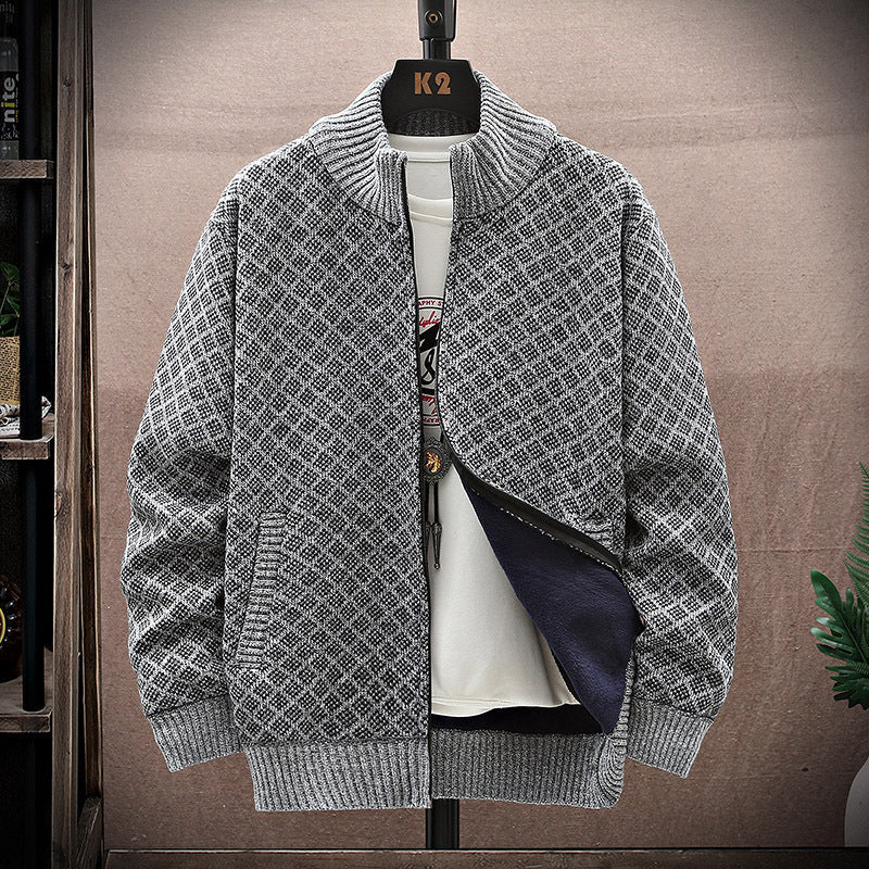 Men's Casual Zipper Sweater coat