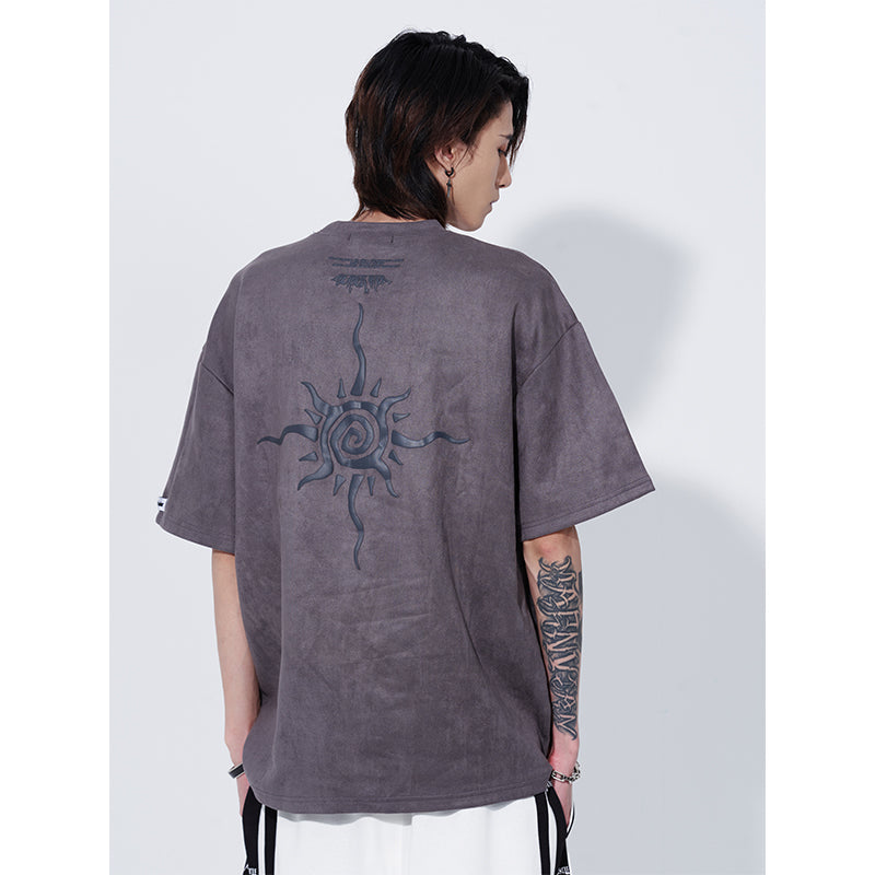 Suede Short-sleeved T-shirt Men's