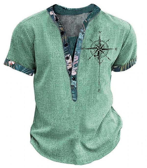 European And American 3D Printed Shirt