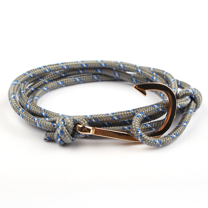 Adjustable Paracord Anchor Charm Bracelets