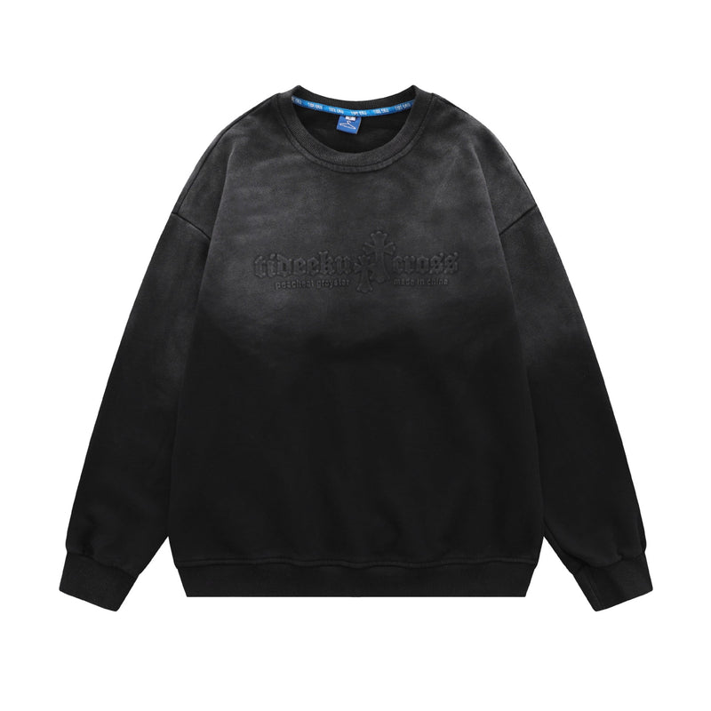 Europe And The United States Hip-hop Three-dimensional Letters Gradient Top