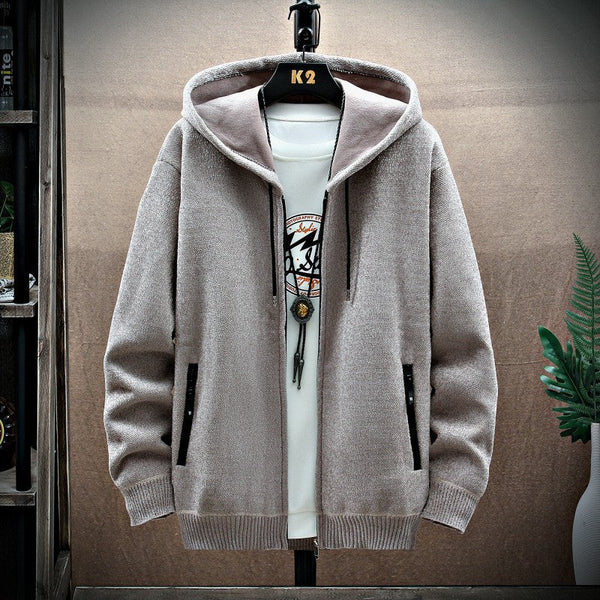 Velvet Padded Hooded Cardigan hooded sweater jacket