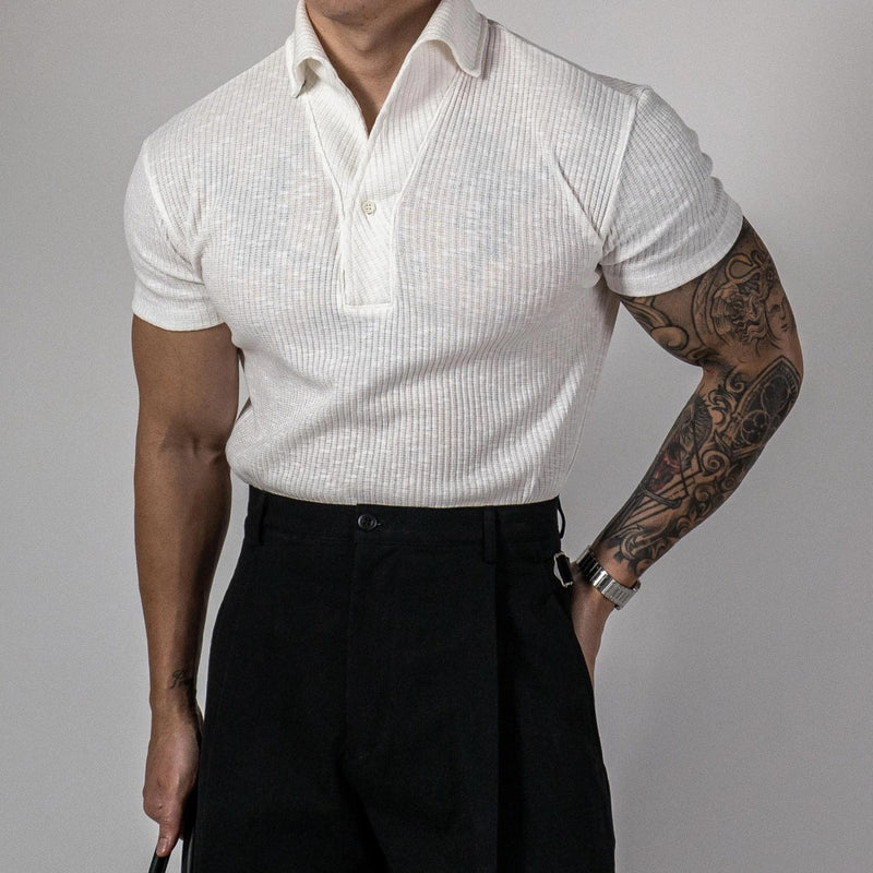 Thread Short-sleeved Polo Shirt