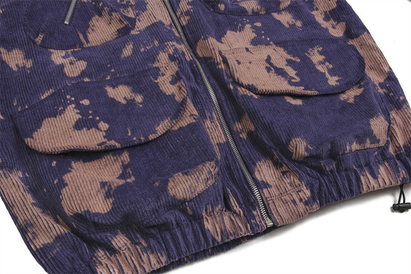 Loose Casual Tie-dye Hooded Jacket Men